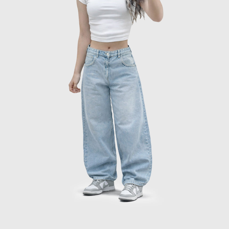 Jean Wide Leg Sky